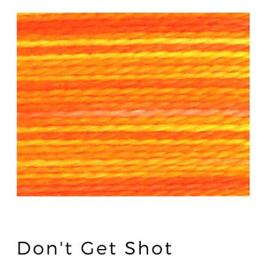Don't Get Shot- Acorn Threads by Trailhead Yarns - 20 yds of 8 weight hand-dyed thread