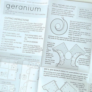 Geranium Dress (size 0-5 yrs) Printed Pattern