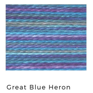 Great Blue Heron- Acorn Threads by Trailhead Yarns - 20 yds of 8 weight hand-dyed thread