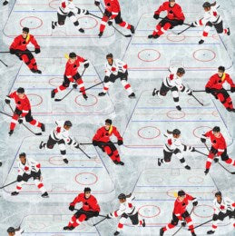 Hockey - Down the Ice in Grey