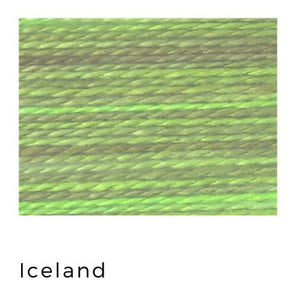 Iceland- Acorn Threads by Trailhead Yarns - 20 yds of 8 weight hand-dyed thread