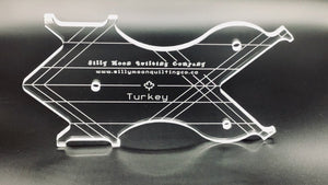Turkey - 1/4” or 1/8"Thick Clear Acrylic Ruler for Domestic Machine Quilting, Ruler, Silly Moon Quilt Rulers, [variant_title] - Mad About Patchwork