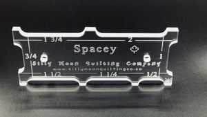 Spacey - 1/4” or 1/8" Thick Clear Acrylic Ruler for Domestic Machine Quilting, Ruler, Silly Moon Quilt Rulers, [variant_title] - Mad About Patchwork