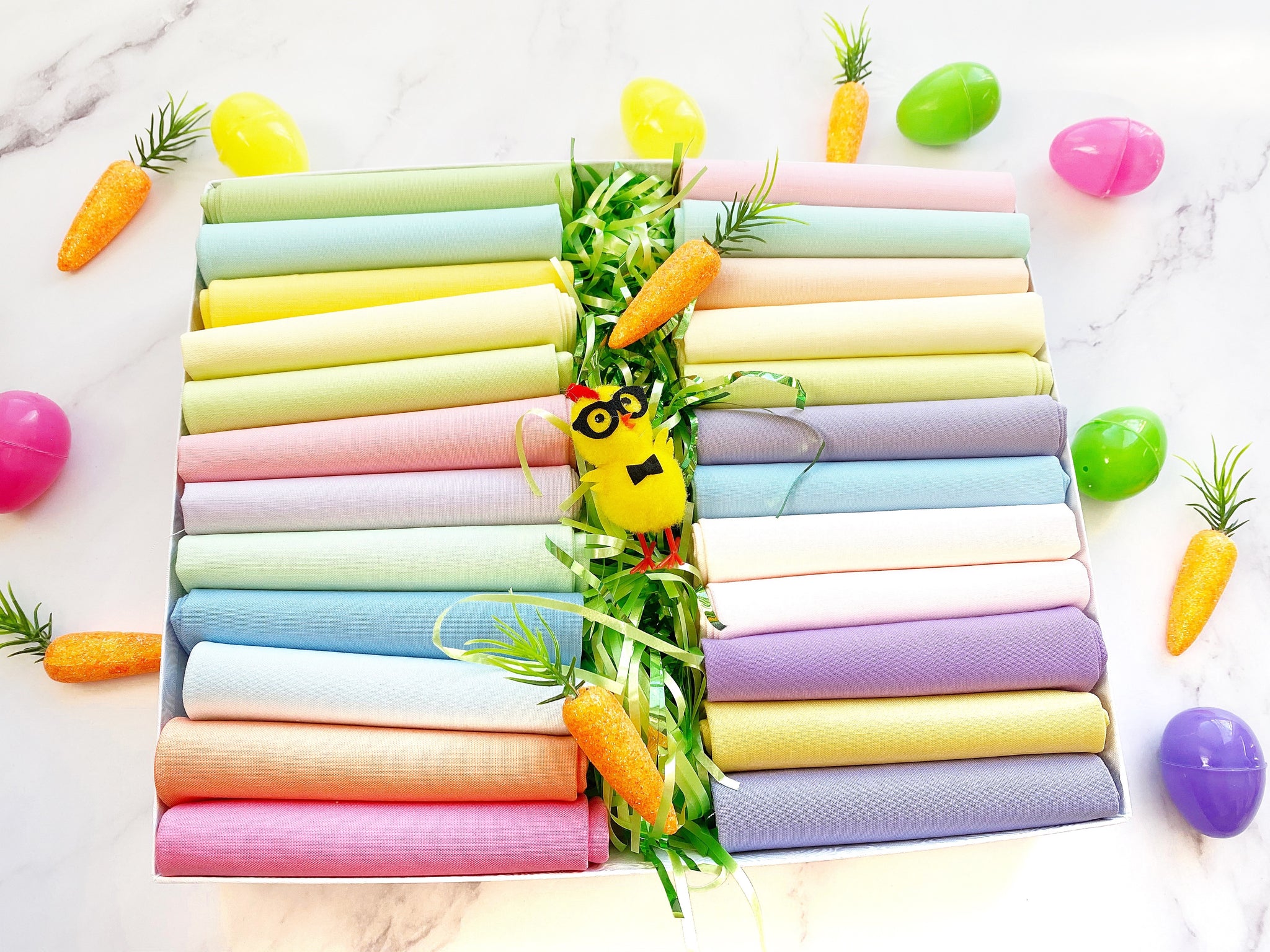 Curated Kona Bundle — Spring Pastel, Solid Fabric, Robert Kaufman, [variant_title] - Mad About Patchwork