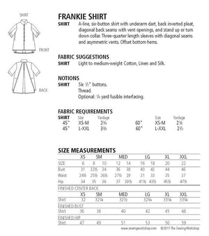 Frankie Shirt from The Sewing Workshop Pattern Collection