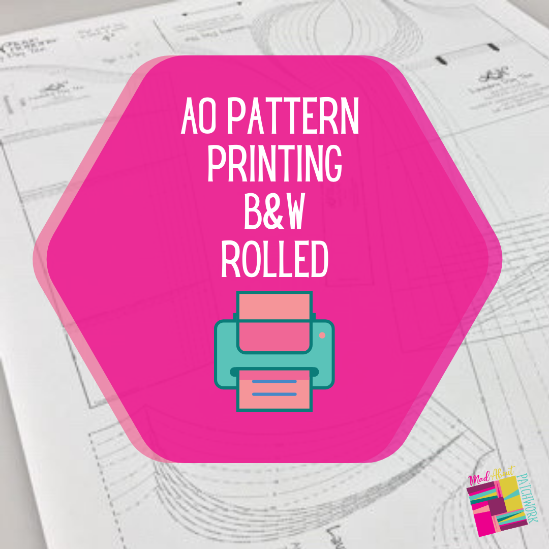 A0 Pattern Printing B&W Rolled