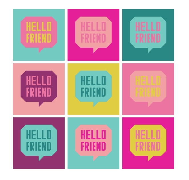 Hello Friend Pillow Pattern Download + Kit by Happy Sew Lucky