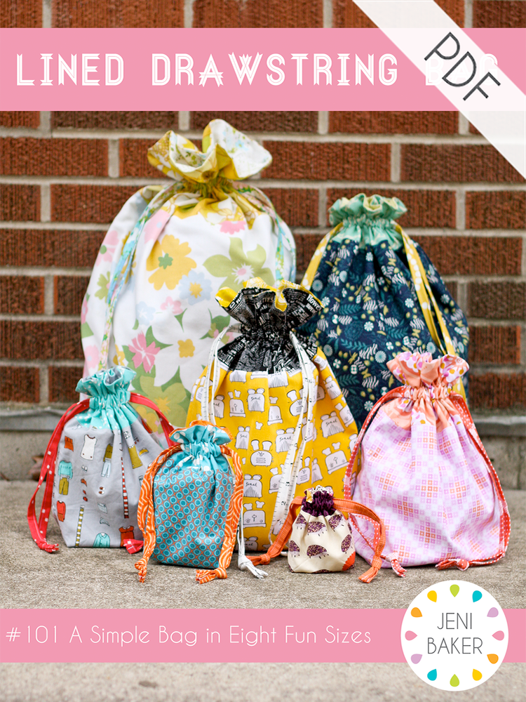 Lined Drawstring Bag PDF 0 by Jeni B for In Color Order, Pattern, Jeni Baker, [variant_title] - Mad About Patchwork