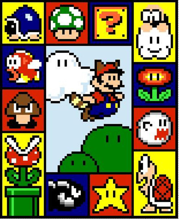 Super Mario Kit ** Includes Fabric Placement Design Chart/Pattern**