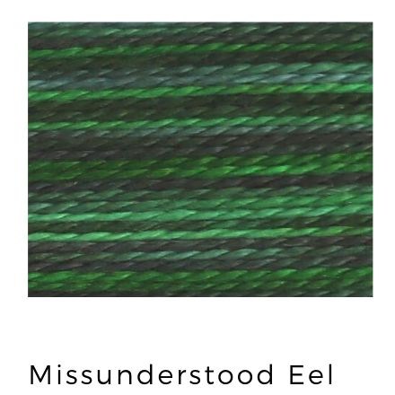 Misunderstood Eel- Acorn Threads by Trailhead Yarns - 20 yds of 8 weight hand-dyed thread