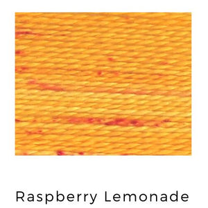 Raspberry Lemonade -  Acorn Threads by Trailhead Yarns - 20 yds of 8 weight hand-dyed thread