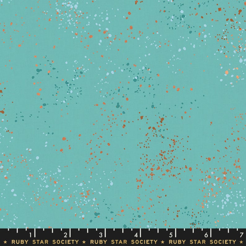 Speckled in Turquoise by Rashida Coleman-Hale of Ruby Star Society for Moda, Designer Fabric, Ruby Star Society, [variant_title] - Mad About Patchwork