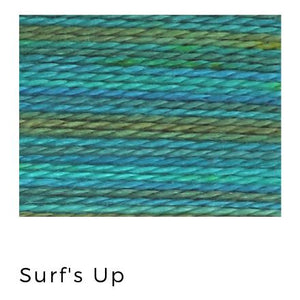 Surfs Up - Acorn Threads by Trailhead Yarns - 20 yds of 8 weight hand-dyed thread