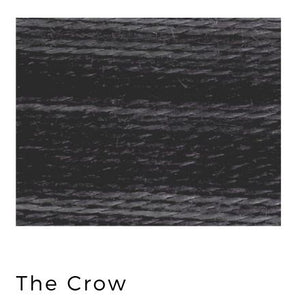 The Crow - Acorn Threads by Trailhead Yarns - 20 yds of 8 weight hand-dyed thread