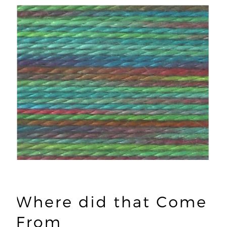 Where did that come from - Acorn Threads by Trailhead Yarns - 20 yds of 8 weight hand-dyed thread